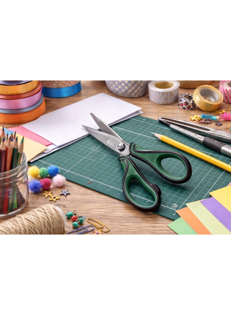 روكو مقص روكو متعدد الاستخدامات 6 إنش | شفرات من الفولاذ المقاوم للصدأ | مقبض مريح | لقص الورق والأعمال اليدوية - Image 5